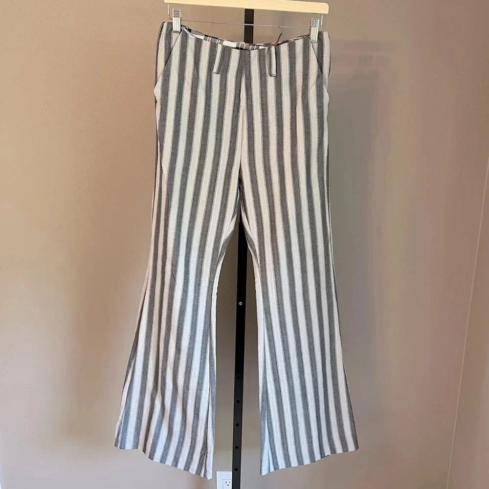 Alix of Bohemia Charlie Railroad Flare Pants Stripe NWT Festival Coastal Cowgirl